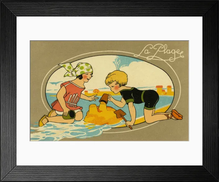 Framed Print : La plage (The beach) Framed Print : La plage (The beach)