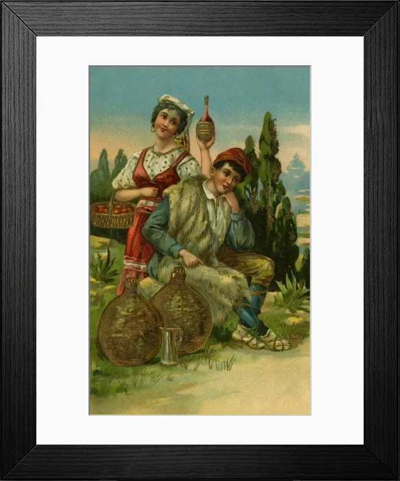 Framed Print : Italian couple