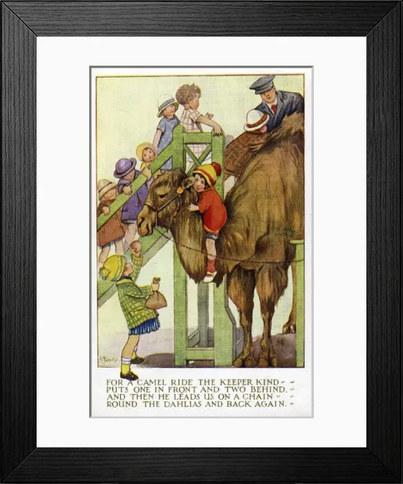 Framed Print : LA Govey. Muonting the camel Framed Print : LA Govey. Muonting the camel