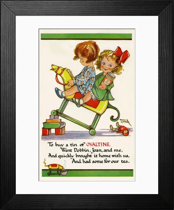 Framed Print : Children on a rocking horse Framed Print : Children on a rocking horse