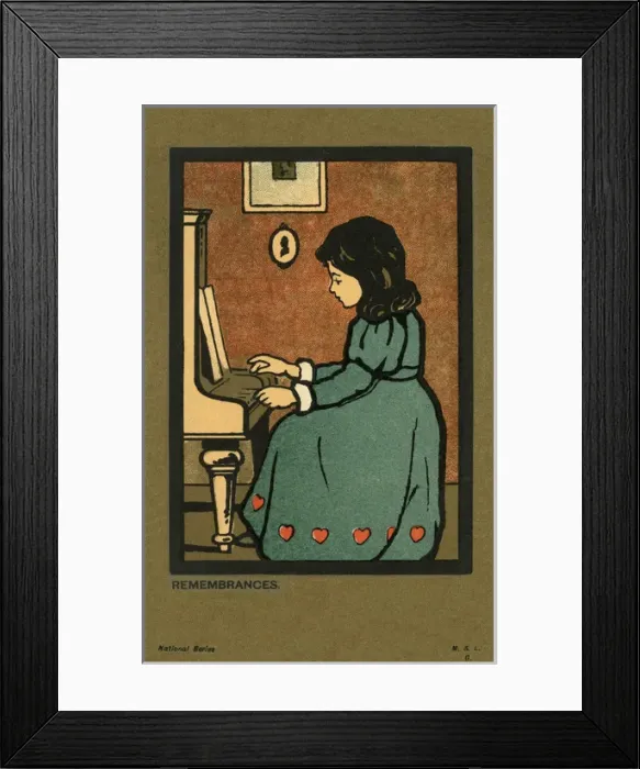 Framed Print : Young girl playing the piano Framed Print : Young girl playing the piano