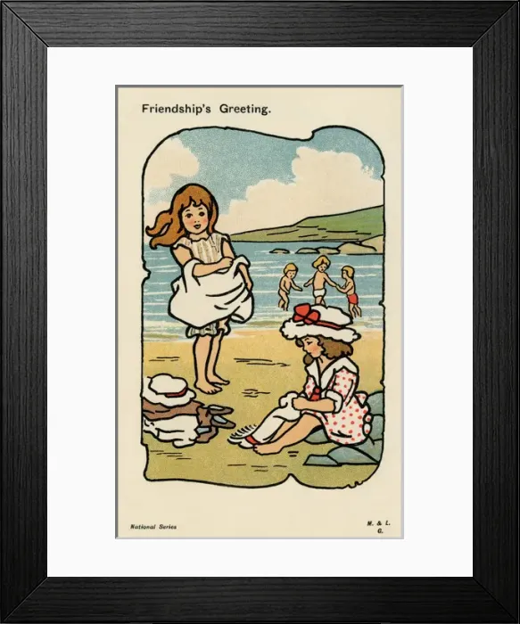 Framed Print : Children on the beach Framed Print : Children on the beach