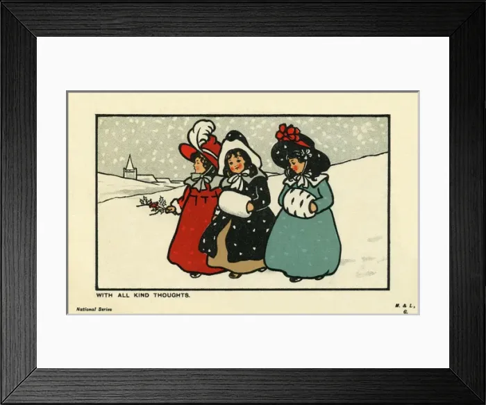 Framed Print : Xmas scene with children Framed Print : Xmas scene with children