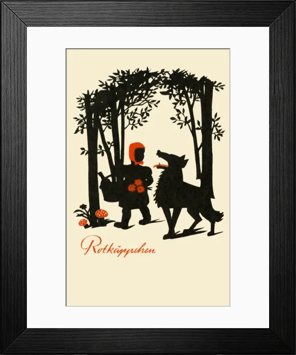Framed Print : Silhouette. Red Riding Hood Framed Print : Silhouette. Red Riding Hood