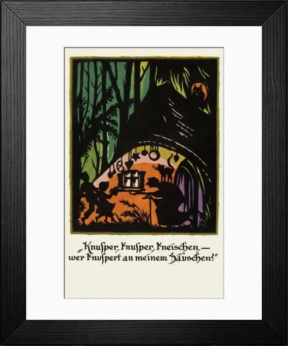 Framed Print : Silhouette. Hansel & Gretel Framed Print : Silhouette. Hansel & Gretel