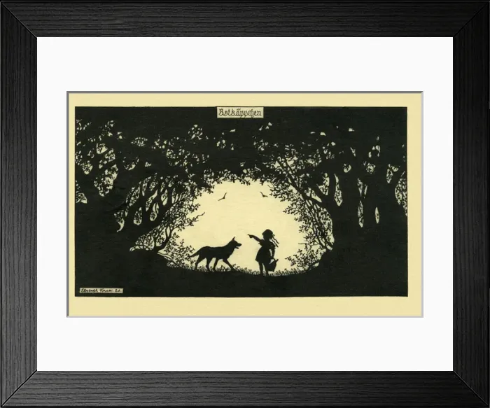 Framed Print : Silhouette. Red Riding Hood Framed Print : Silhouette. Red Riding Hood