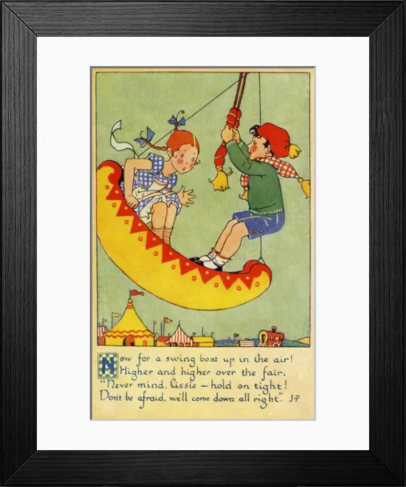 Framed Print : A Day at the Fair. Swing boats Framed Print : A Day at the Fair. Swing boats
