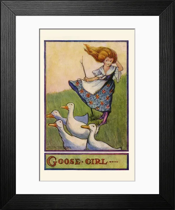 Framed Print : The goose girl Framed Print : The goose girl
