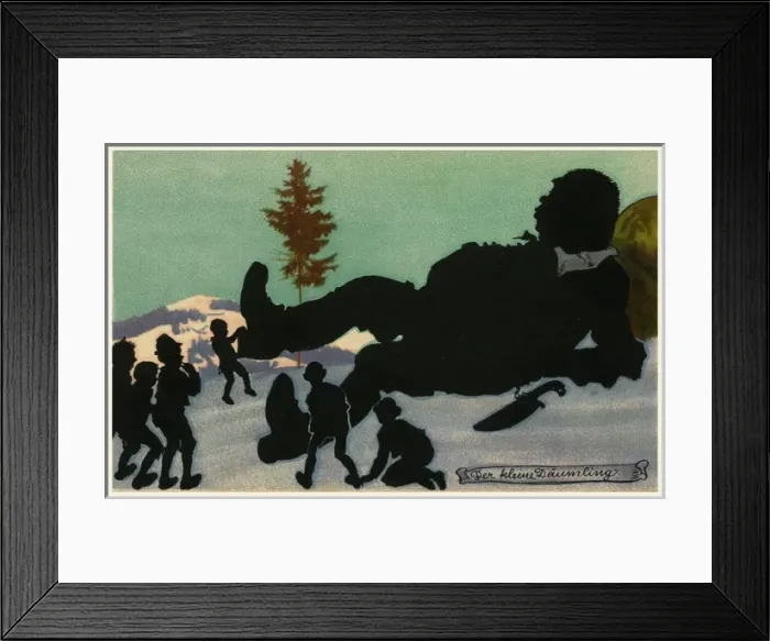 Framed Print : Tom Thumb. Traditional fairy tale. German. Date: 1912 Framed Print : Tom Thumb. Traditional fairy tale. German. Date: 1912