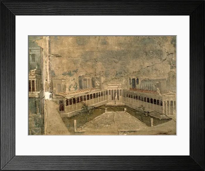 Framed Print : Roman Villa Landscape Pompeii
