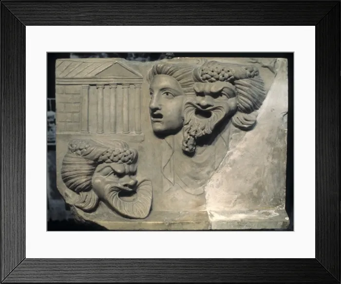 Framed Print : Roman Theatre Masks and Theatre Framed Print : Roman Theatre Masks and Theatre