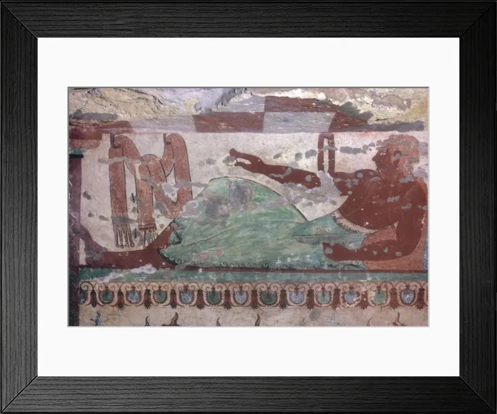 Framed Print : Tarquinia Wall Painting Framed Print : Tarquinia Wall Painting