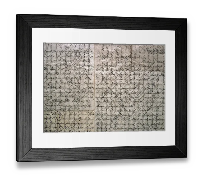 Framed Print : American Civil War Letter Framed Print : American Civil War Letter