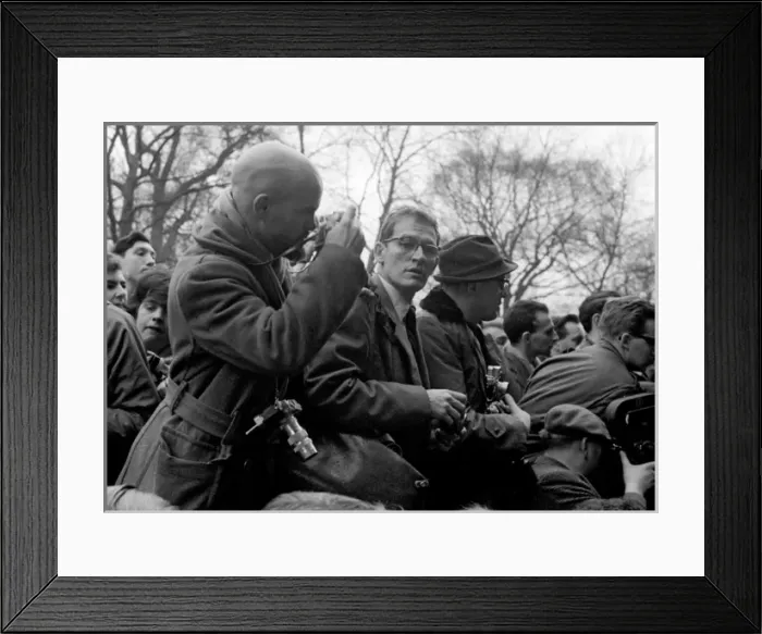 Framed Print : Press Photographers at CND Protest Framed Print : Press Photographers at CND Protest