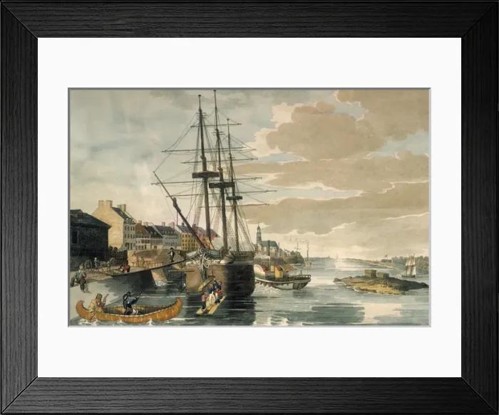 Framed Print : View of the Harbour, Montreal Framed Print : View of the Harbour, Montreal