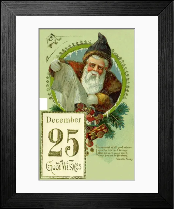 Framed Print : Edwardian Santa Claus Framed Print : Edwardian Santa Claus