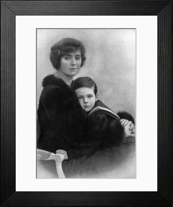 Framed Print : Viscountess Curzon and her son Framed Print : Viscountess Curzon and her son