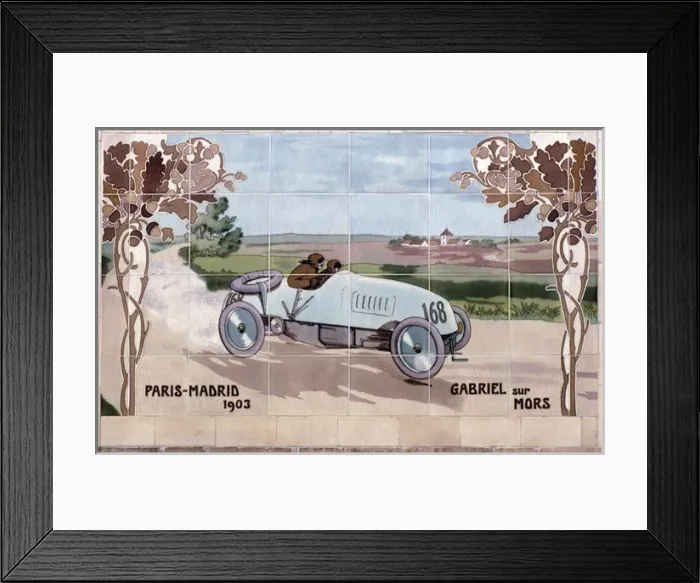 Framed Print : Paris Madrid Race Michelin Framed Print : Paris Madrid Race Michelin