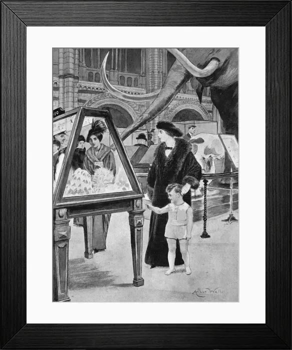 Framed Print : Lady Scott with her son Peter at Natural History Museum Framed Print : Lady Scott with her son Peter at Natural History Museum