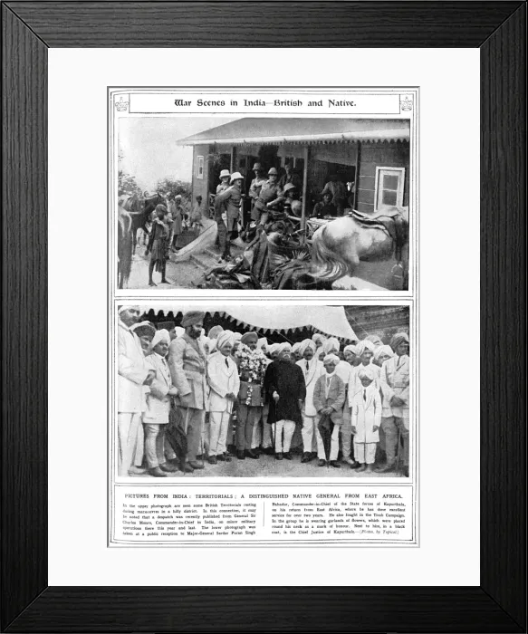 Framed Print : Scenes in India during the First World War Framed Print : Scenes in India during the First World War