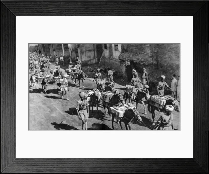 Framed Print : An Anglo-Indian column in Baghdad during World War I Framed Print : An Anglo-Indian column in Baghdad during World War I