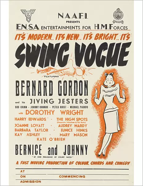 WW2 Poster -- ENSA Entertainments, Swing Vogue