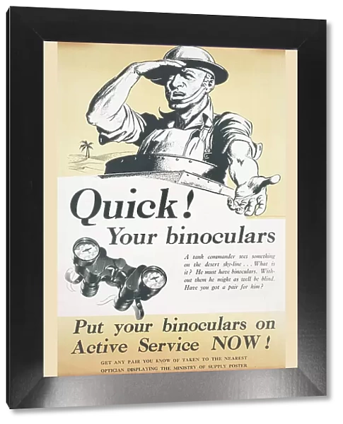 WW2 Poster -- Quick! Your binoculars