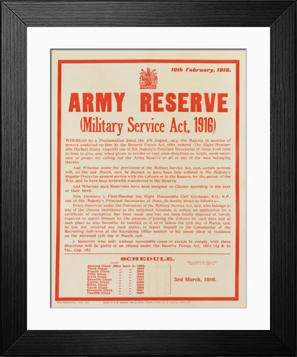 Framed Print : WW1 Recruitment Poster -- Army Reserve Framed Print : WW1 Recruitment Poster -- Army Reserve