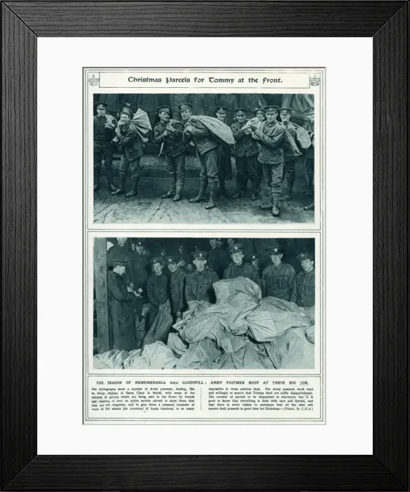 Framed Print : Christmas parcels for Tommy at the front Framed Print : Christmas parcels for Tommy at the front