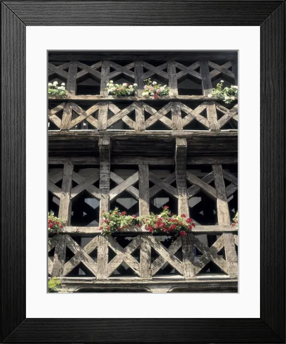 Framed Print : Ancient Wooden Building in Treguier Framed Print : Ancient Wooden Building in Treguier