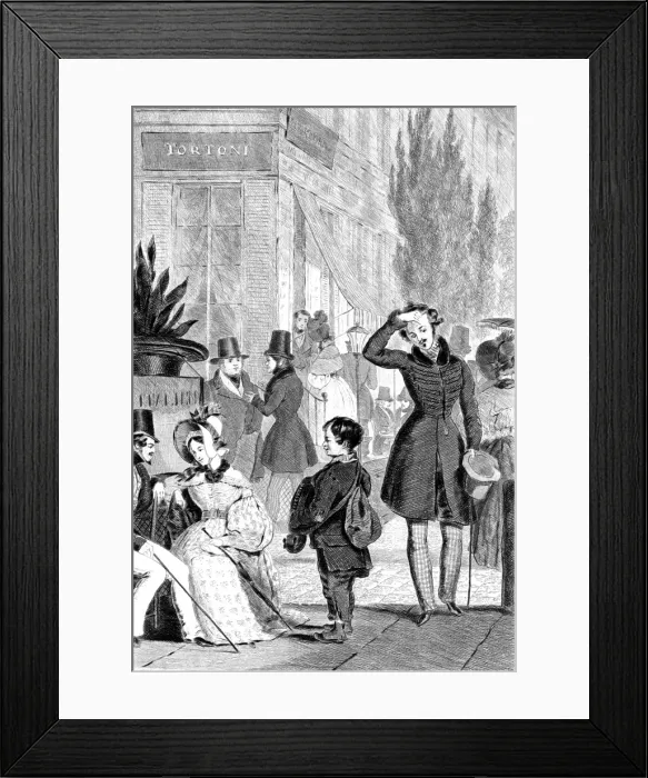 Framed Print : Paris, France - Boulevard des Italiens et le Cafe Tortoni Framed Print : Paris, France - Boulevard des Italiens et le Cafe Tortoni