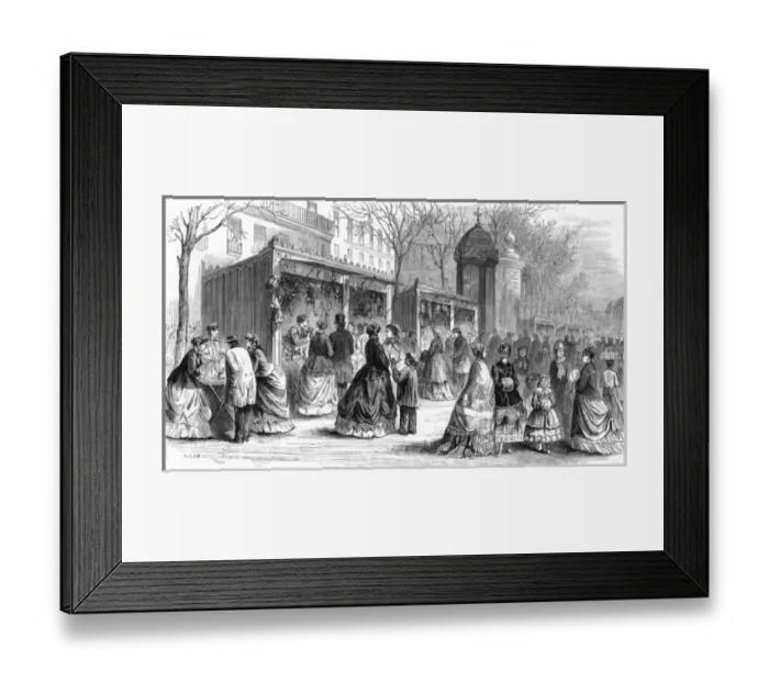 Framed Print : Paris, France - Boulevards, Nouvelles Baraques Framed Print : Paris, France - Boulevards, Nouvelles Baraques