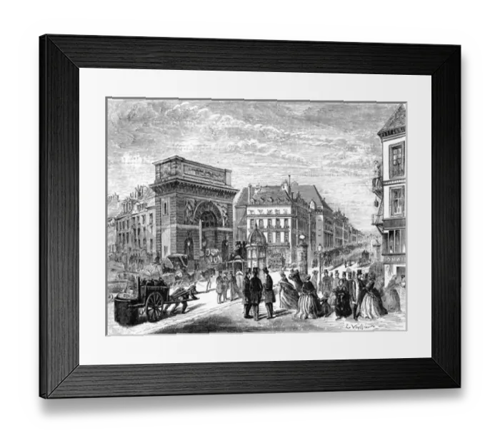 Framed Print : Paris, France - Grands Boulevards, Porte Saint Martin Framed Print : Paris, France - Grands Boulevards, Porte Saint Martin