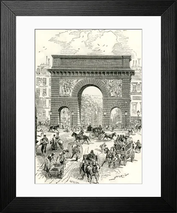 Framed Print : Paris, France - Grands Boulevards, Porte Saint Martin Framed Print : Paris, France - Grands Boulevards, Porte Saint Martin