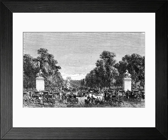 Framed Print : Paris, France - Champs Elysees from Place de la Concorde Framed Print : Paris, France - Champs Elysees from Place de la Concorde
