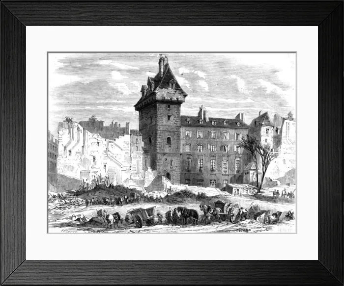 Framed Print : Paris, France - Tour des Ducs de Bourgogne demolished Framed Print : Paris, France - Tour des Ducs de Bourgogne demolished