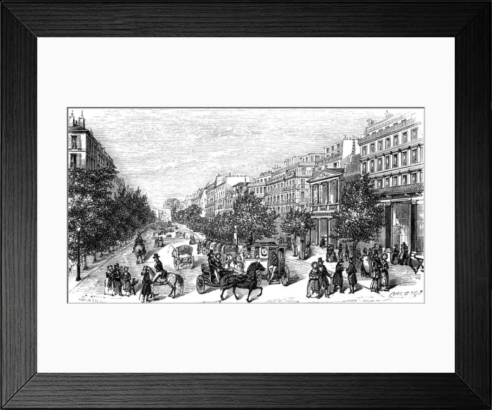 Framed Print : Paris, France - Grands Boulevards, Montmartre Framed Print : Paris, France - Grands Boulevards, Montmartre