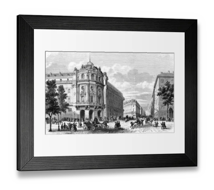 Framed Print : Paris, France - Boulevard des Italiens Framed Print : Paris, France - Boulevard des Italiens