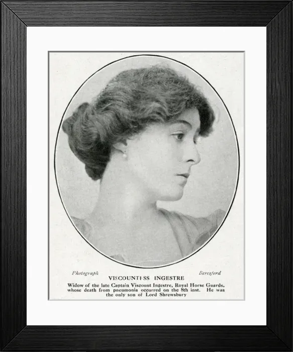 Framed Print : Viscountess Ingestre, 1915