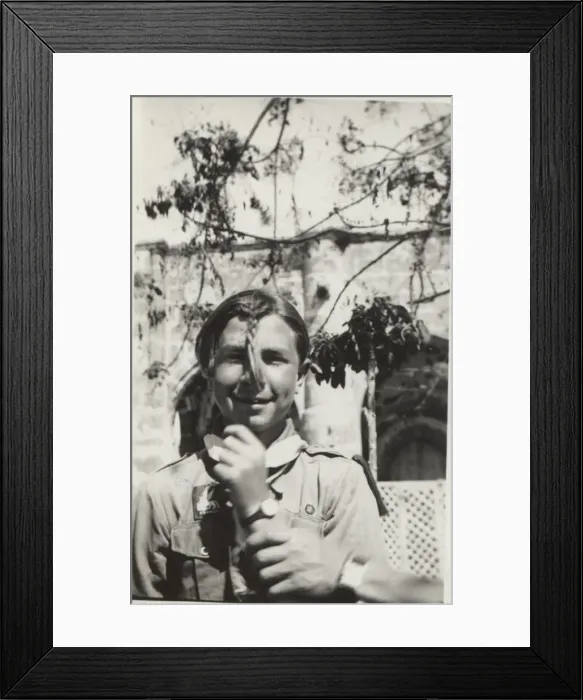 Framed Print : Boy scout with plaited hair, Cyprus Framed Print : Boy scout with plaited hair, Cyprus