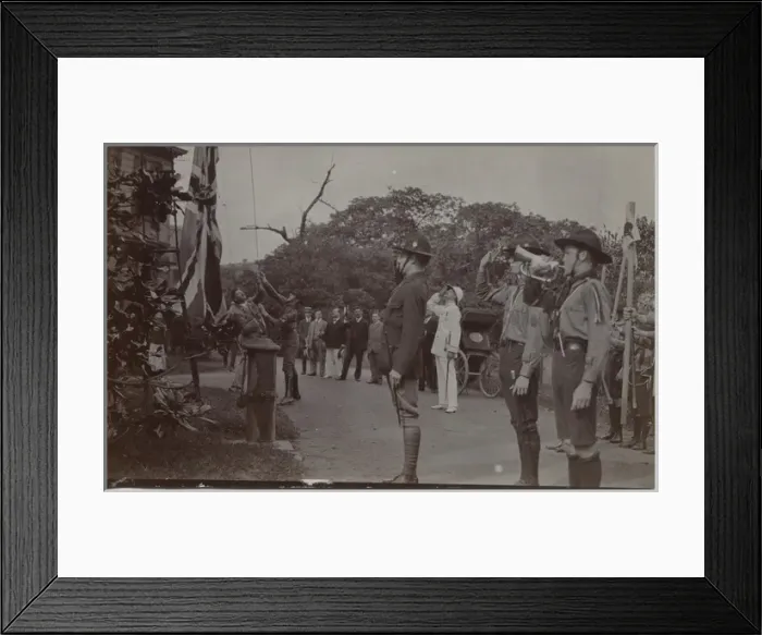 Framed Print : Boy Scouts in China celebrating Coronation of George VI Framed Print : Boy Scouts in China celebrating Coronation of George VI