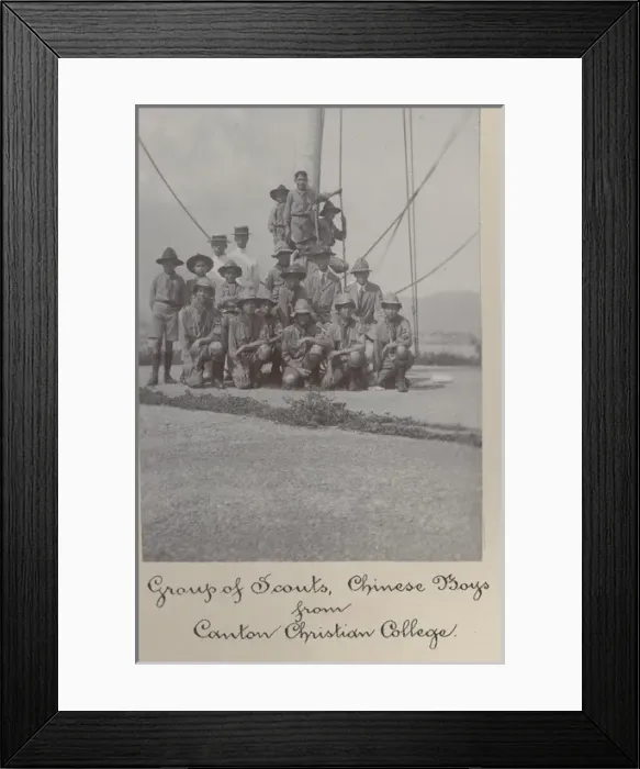Framed Print : Boy scouts, Canton Christian College, China Framed Print : Boy scouts, Canton Christian College, China