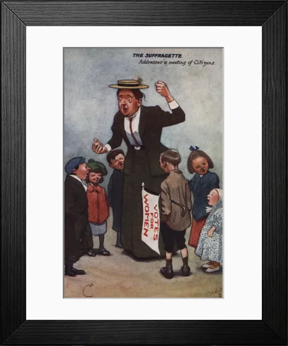 Framed Print : Suffragette Addresses Meeting of Citizens Framed Print : Suffragette Addresses Meeting of Citizens