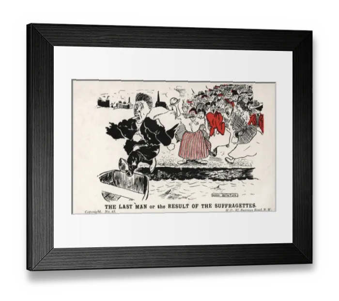 Framed Print : Suffragettes, The Last Man Driven out Framed Print : Suffragettes, The Last Man Driven out