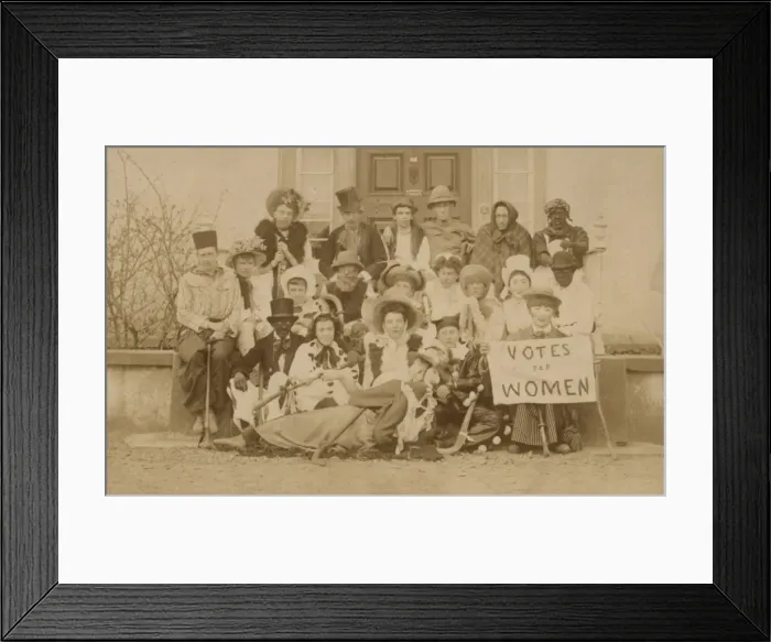 Framed Print : Suffragette, Votes for Women, Fancy Dress Framed Print : Suffragette, Votes for Women, Fancy Dress