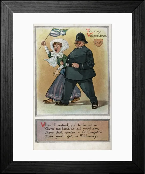 Framed Print : Suffragette To My Valentine Framed Print : Suffragette To My Valentine