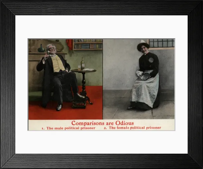 Framed Print : Suffragette Male and Female Political Prisoners Framed Print : Suffragette Male and Female Political Prisoners