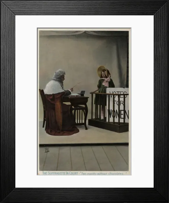 Framed Print : Suffragette in Court Framed Print : Suffragette in Court