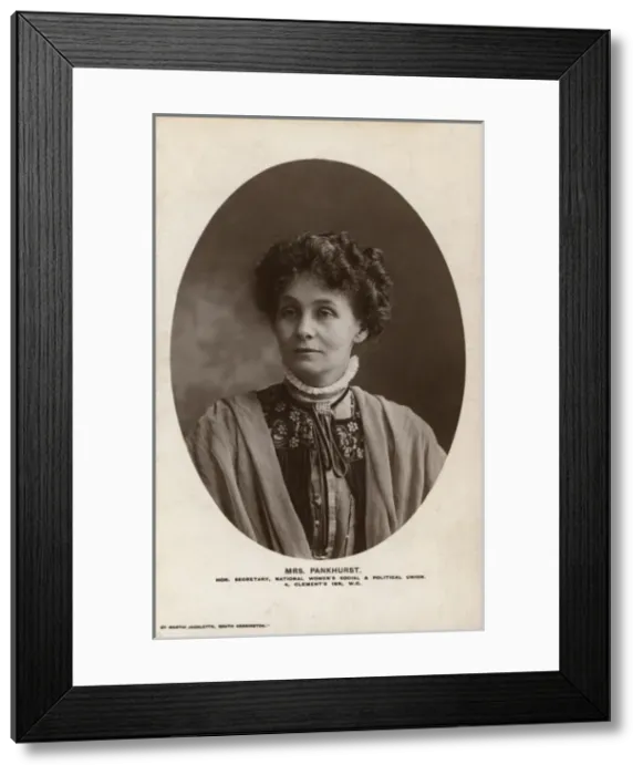 Framed Print : Emmeline Pankhurst Founder W. S. P. U Framed Print : Emmeline Pankhurst Founder W. S. P. U