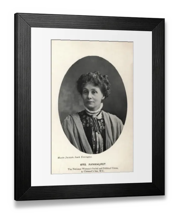 Framed Print : Emmeline Pankhurst Founder W. S. P. U Framed Print : Emmeline Pankhurst Founder W. S. P. U